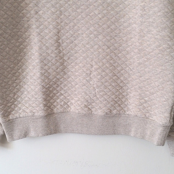 J. Crew Factory Long Sleeve Shawl Collar Fleece Pullover Men's Cream Size M NWT - Picture 2 of 8